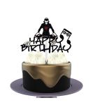 HAKPUOTR DJ Happy Birthday Cake Topper Hip Hop Cake Topper Disco Theme Party Supplies Rock DJ Themed Birthday Party Supplies - Buy Online on GoSupps.com