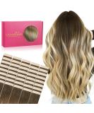 Shop If-of-Hearted Tape Extensions - 40PCs Real Hair 10 Inch Ombr Walnut Brown to Ash Brown & Blonde | Invisible Tape In Hair Extensions - Buy Online on GoSupps.com