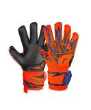 Reusch Unisex Youth Attrakt Silver Junior Goalkeeper Gloves - Size 6 | Orange-Blue-Black - International Shipping Available - Buy Online on GoSupps.com