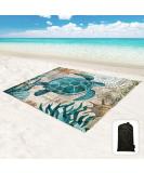 Hiwoss Beach Blanket Waterproof Sandproof Oversized 95x 80,Sand Free Beach Mat with Corner Pockets,Portable Mesh Bag for Beach Festival,Picnic,Travel and Outdoor Camping,Sea Turtle Seaturtle - Buy Online on GoSupps.com