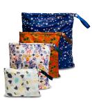 Buy Waterproof Wet Bags - 4 Pack Diaper & Laundry Bags for Kindergarten | Ideal for Daycare & Travel | Lemon Pumpkin Ocean Stars Designs - Buy Online on GoSupps.com