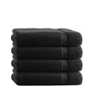 Class Home Collection 100% Cotton Black Terry Towels - Pack of 4 (50x100 cm) - Premium Quality for Ultimate Comfort - Buy Online on GoSupps.com