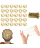 Shakeel 30pcs Invisible Hair Nets for Buns with 20pcs U Shape Hair Pins - Mesh Ballet Bun Nets for Women and Girls - Gold Hair Nets for Dancer and Caterers - Buy Online on GoSupps.com