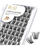 Buy BQ Lash Single Eyelash Clusters - Colored DIY Eyelash Extensions | B10 B02 B09 - 72 Pcs for Home Use - D-16mm - Buy Online on GoSupps.com