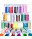 24 Colors Body Glitter Set - LEOBRO Cruelty-Free Extra Fine Glitter for Resin, Festival Makeup, Nail Art, Face & Body, Hair - Perfect for Crafts, Eyeshadow, Lip Gloss - Vegan Glitter Collection - Buy Online on GoSupps.com