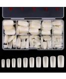 500PCS Full Cover Acrylic False Nail Tips Set with Case - Natural | Nail Art Salons and Home DIY - Buy Online on GoSupps.com