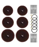 INBOLM 6 Pcs Hair Donuts for Buns Donut Bun Maker Set Hair Doughnuts Bun Makers for Hair Paddingwith 20 Pcs U-Shaped Hair Pins and 5 Pcs Elastic Bands for Girls Kids and Women (Brown) - Buy Online on GoSupps.com