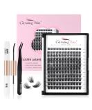 Glowing Win DIY Cluster Lashes Set - 144PCs Individual Eyelash Extensions with Bond Sea & Tweezers | 8-16mm Natural Fake Lashes - Buy Online on GoSupps.com