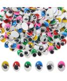 TOAOB 252pcs Self Adhesive Wiggle Googly Eyes with Eyelashes - Oval Assorted Colors - 10x13mm Craft Eyes - Plastic Sticker Eyes for DIY Crafts & Scrapbooking - Buy Online on GoSupps.com