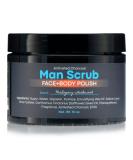 Joli Noir Men's Face Scrub - Exfoliating Charcoal Polish for Acne Detox & Smooth Skin - Face + Body Scrub - Buy Online on GoSupps.com