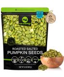 Roasted & Salted Pumpkin Seeds Pepitas No Shell - 32oz Resealable Bag - Healthy Vegan Keto Snack - 2lb Pack - All Natural Protein Food - Buy Online on GoSupps.com