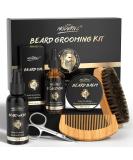 POP Modern.c 6-Part Beard Care Set - Shampoo Oil Balm Comb & Scissors - Perfect Gift for Men | Valentine's Day Christmas Father's Day & Birthdays - Buy Online on GoSupps.com