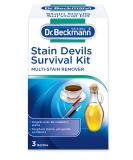 Dr. Beckmann Stain Devils Survival Kit - 2 x 50ml, 1 x 50g Stain Remover Set - Buy Online on GoSupps.com