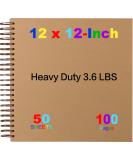 12x12 Large Scrapbook 3.6 LBS Heavy Duty Scrapbook Album | Scrapbook Photo Album | Kraft Hardcover Notebook with 50 Sheet | Use as Photo Album  Baby Book  SketchBook|12x12 Inch 100 Page - Buy Online on GoSupps.com