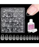 Venares 500 Pcs Extra Short Almond Soft Gel Nail Tips Set - Pre-Polished 12 Sizes Includes Glue for Gel Nails - Buy Online on GoSupps.com
