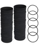 Pack of 100 Black Elastic Hair Ties - No Metal Perfect for Women Men Girls & Children - Worldwide Shipping - Buy Online on GoSupps.com