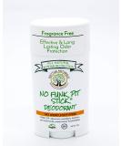 No Funk Pit Stick All Natural Deodorant - Fragrance Free, Aluminum Free, Gluten Free, Vegan - 24 Hour Odor Protection with Zinc Oxide & Bentonite Clay - Buy Online on GoSupps.com