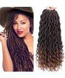 Karida Goddess Locs Crochet Hair 18 Inch 6 Packs Wavy Faux Locs T30 for Black Women - Curly Ends - Pack of 6 - Buy Online on GoSupps.com