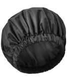Shower Caps For Women Reusable Waterproof Black - Buy Online on GoSupps.com