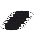 Oscar Apparels Kids Reusable Face Mask 100% BCI Cotton with Elastic Loop (5 Pack) 5 Count (Pack of 1) Black - Buy Online on GoSupps.com