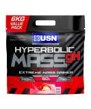 USN Hyperbolic Mass Strawberry 6kg: High Calorie Mass Gainer Protein Powder for Fast Muscle Mass Weight Gainer With Added Creatine and Vitamins - Buy Online on GoSupps.com