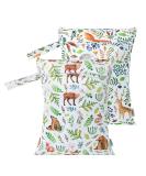 HBSelect 2PC Waterproof Diaper Bag - Reusable with Zipper Wet Wipes Organizer for Babies & Toddlers - Forest Design - Buy Online on GoSupps.com