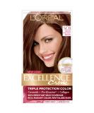 L'Oreal Excellence Creme 5CB Medium Chestnut Brown - Triple Protection Hair Color | 1 Application - Buy Online on GoSupps.com