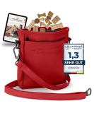 Ostfriesenpfoten Frieda Dog Treats Bag - High-Quality Synthetic Leather Red Size M Easy Open Lock - Ideal for Dog Walks & Outdoor Use - Buy Online on GoSupps.com