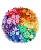 Greentime Mixed Color Round Resin Buttons - 600-700 PCS Assorted Sizes for Crafts & Sewing DIY - Rainbow Handmade Ornament Buttons - Buy Online on GoSupps.com