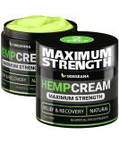 (2 Pack) Hemp Cream for Joint, Back, Knees, Neck, Elbows - Made in The USA - High Strength Hemp Oil Extract with Msm, Arnica, Turmeric, 4 oz Total - Buy Online on GoSupps.com