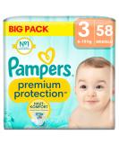 Pampers Premium Protection Gr.3 Midi 6-10kg Big Pack NEW - Size 3 (58 pieces) - Buy Online on GoSupps.com