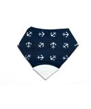 V&D HOME Baby Dribble Bib with Teether | 0-18 Months Teething Bandana Bib | BPA & Phthalate Free | Navy Blue - Buy Online on GoSupps.com