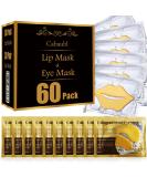 60 Pcs Gold Lip & Eye Masks - Collagen Moisturizing Patches for Dark Circles Puffy Eyes & Fine Lines - Best Skincare for Dry Lips - Buy Online on GoSupps.com