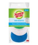 Scotch-Brite Non-Scratch Plastic Scrubbing Pads - Gentle on Dishes, Tough on Grime | Pack of 3 - Buy Online on GoSupps.com