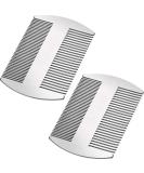 Silver Stainless Steel Wallet Comb Set - Dual Action Hair Styling and Cutting Comb (2 Pieces) - Buy Online on GoSupps.com