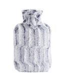 Samply 2L Hot Water Bottle with Luxury Faux Fur Cover - Navy Blue | Hand, Feet, Neck, and Shoulder Pain Relief - Buy Online on GoSupps.com