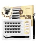 Buy LASHVIEW Self Adhesive Lash Clusters - No Glue Needed DIY Eyelash Extension Kit (10-16mm) with Tweezers | International Shipping Available - Buy Online on GoSupps.com