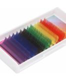 Vayator 0.15 D Curl Individual Colored Eyelash Extensions in Purple Blue Brown Green Red Yellow False Mink Lashes - 14mm - Buy Online on GoSupps.com