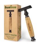 Bambaw Classic Dark Safety Razor | Eco-Friendly Bamboo Handle | Reusable Double Edge Razor for Men & Women - Buy Online on GoSupps.com