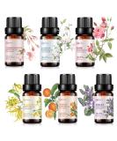 Essential Oil Set 6x10ML - 100% Pure Organic Oils for Diffuser Massage Spa & Yoga - Cherry Blossom Rose Jasmine Violet Neroli & Ylang Ylang - Buy Online on GoSupps.com