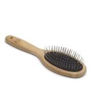 Mikki Bamboo Ball Pin Brush for Medium to Thick Hair Coats - Handmade from Sustainable Bamboo - Large Brown - Buy Online on GoSupps.com