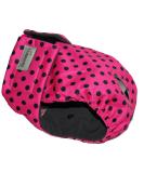 Glenndarcy Female Dog Diapers - Waterproof Pink Black Dots | Large Pants & 2 Washable Pads for Ultimate Comfort - Buy Online on GoSupps.com