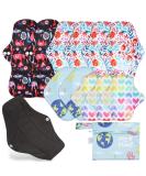 Rovtop 12 Pcs Reusable Sanitary Pads Washable Cloth Menstrual Pads/Menstrual Towel 4 Size Replace with 1 Mini Portable Bag 13 Piece Set - Buy Online on GoSupps.com