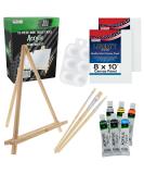 U.S. Art Supply 13-Piece Artist Painting Set: 6 Vivid Acrylic Paint Colors, Easel, Canvas Panels, Brushes & Palette - Ideal for Children, Kids, Students, Beginners - Buy Online on GoSupps.com