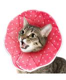 SunGrow Cat Cone Collar 9-10.5 Neck Size Pink - Soft E-Collar for Recovery & Stress Relief - Adjustable Strap Enclosures - Buy Online on GoSupps.com