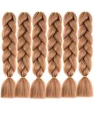 LDMY Synthetic Braiding Hair - 6 Pack Colorful Jumbo 24-inch Extensions for Braids - 100g Each - Buy Online on GoSupps.com