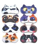 Sleep Mask for Kids - Cute Animal Blindfolds | 8 Pack Adjustable Soft Masks for Travel Naps & Games - Buy Online on GoSupps.com