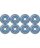Blue Bellies 8 Inline Skate Wheels 76mm 78a - Clear/Blue | Smooth and Durable - Buy Online on GoSupps.com