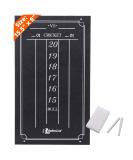 Large Professional Scoreboard Chalkboard for Cricket & Darts Games - 15.5 x 9 Inch - Black Board with Eraser & Chalk Pieces - Buy Online on GoSupps.com