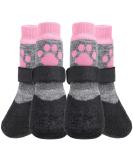 Cooltail Non-Slip Waterproof Dog Socks - Outdoor Shoes for Small Dogs with Pfot Protection & Belt Traction Control - Ideal for Hardwood Floors - Pink - Buy Online on GoSupps.com